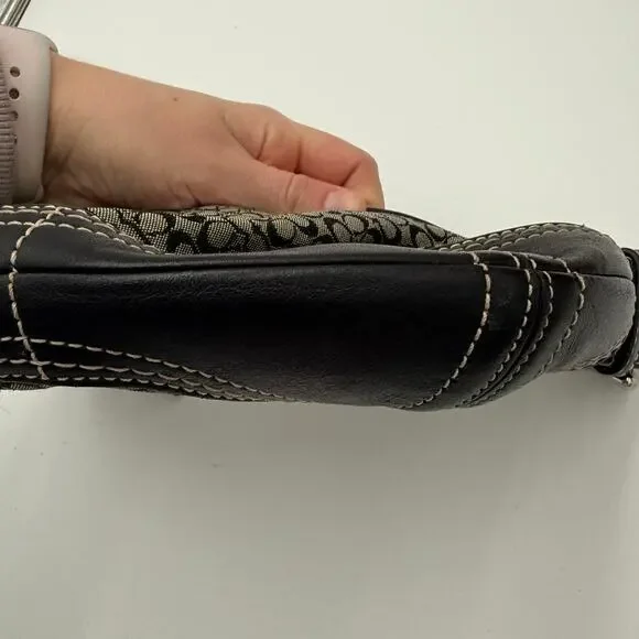 Coach Y2K Soho Hobo Mini Shoulder Bag Purse Signature Logo Black - Picture 4 of 7